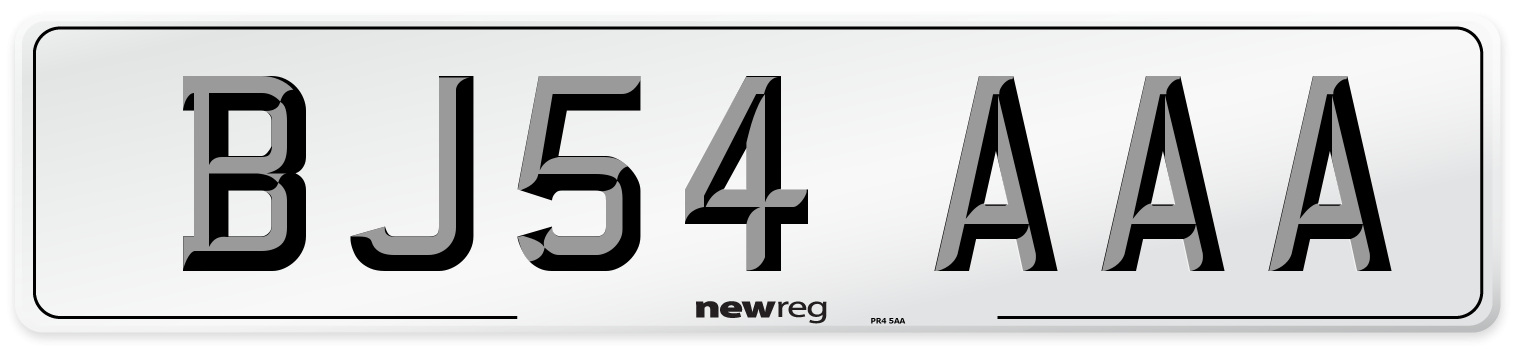 BJ54 AAA Number Plate from New Reg